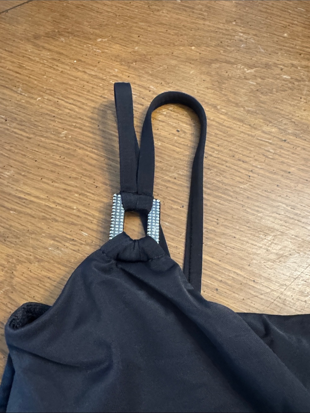 Miraclesuit Lisa-Jane One Piece Swim Black Silver Gemstone Studded Trim 12 EUC - Picture 6 of 11